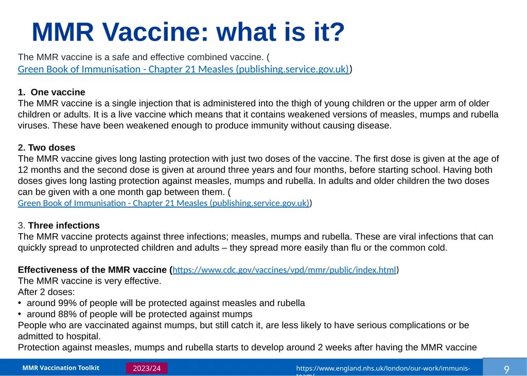 MMR Vaccination Programme Toolkit for improving - slide 12 of 35
