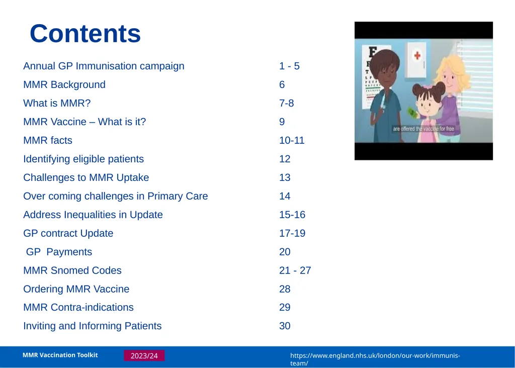 MMR Vaccination Programme Toolkit for improving - slide 3 of 35