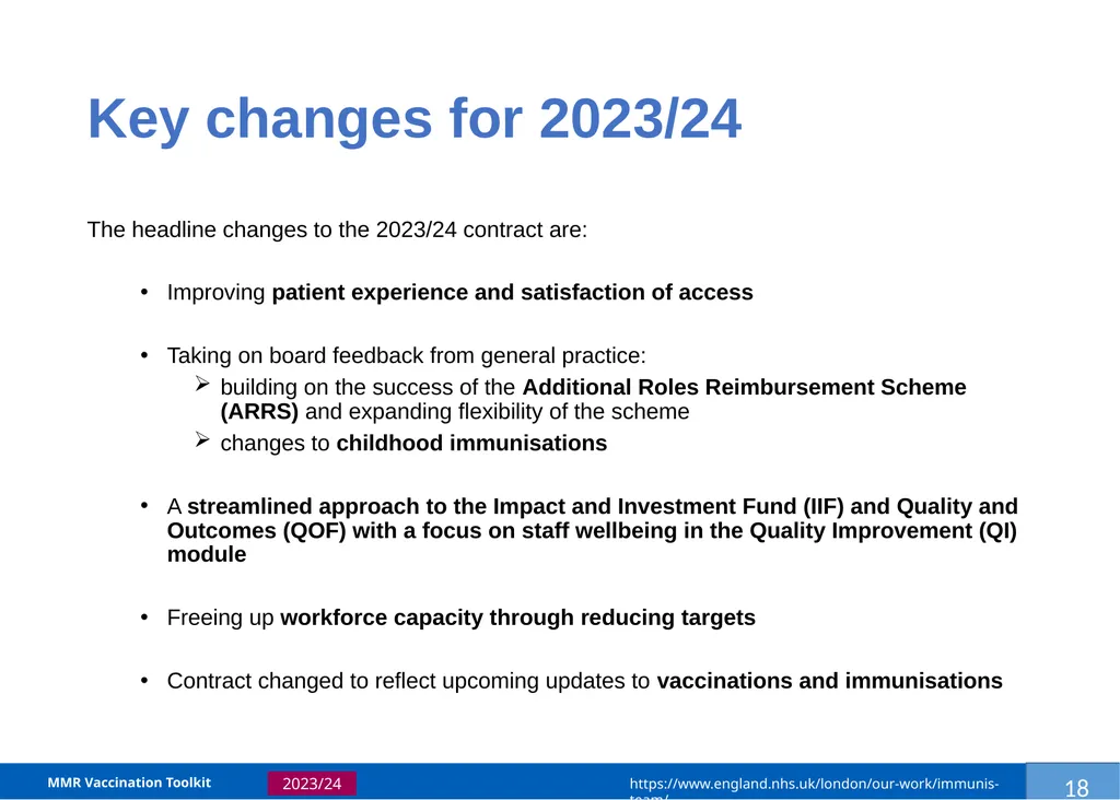 MMR Vaccination Programme Toolkit for improving - slide 21 of 35