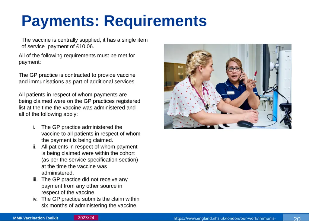MMR Vaccination Programme Toolkit for improving - slide 23 of 35