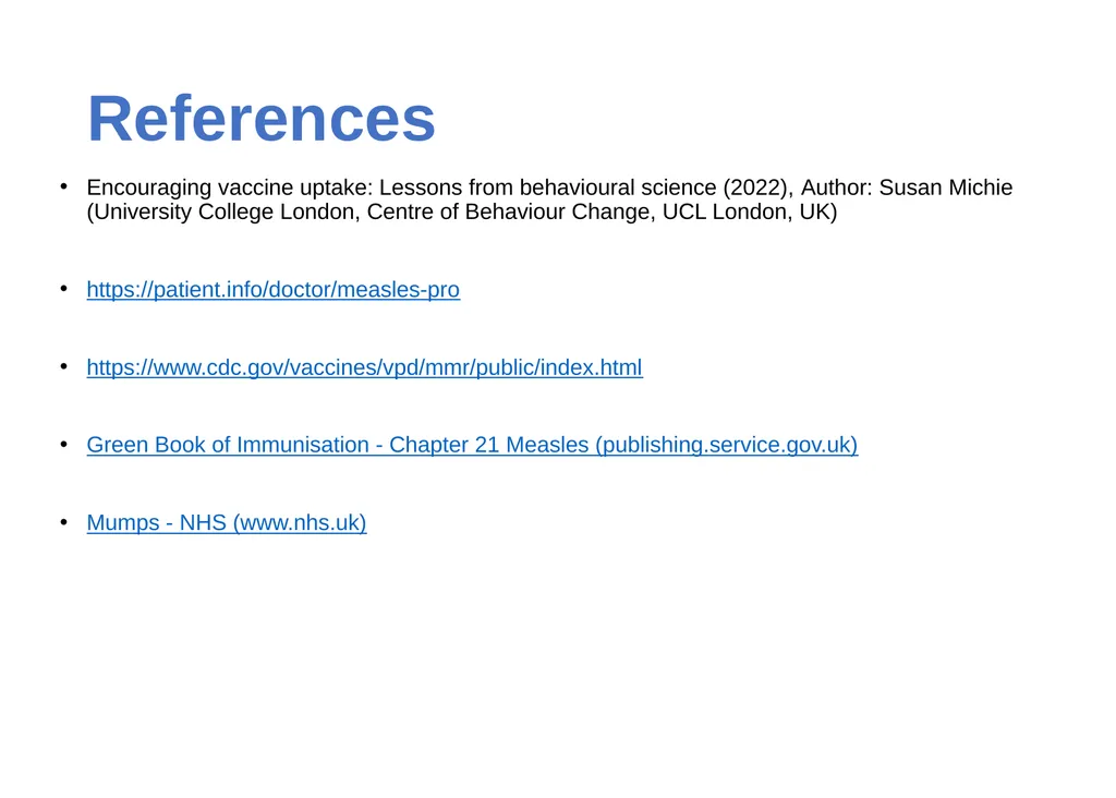 MMR Vaccination Programme Toolkit for improving - slide 35 of 35