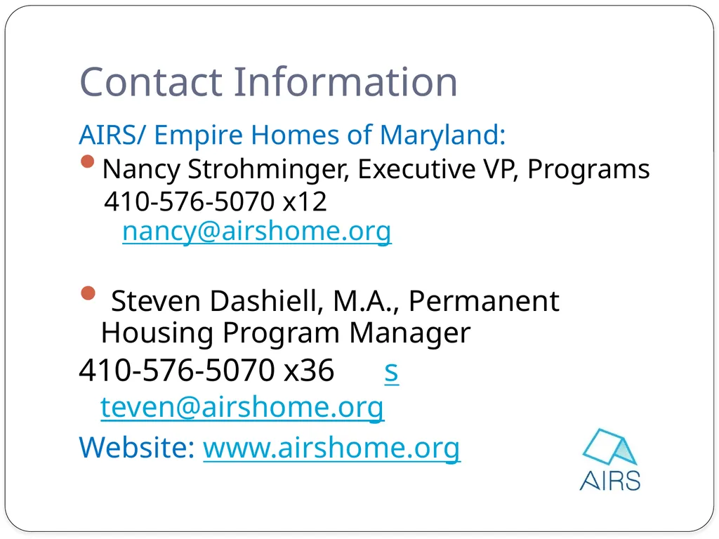 Nancy M. Strohminger, LCSW-C Steven L. Dashiell, - slide 39 of 40