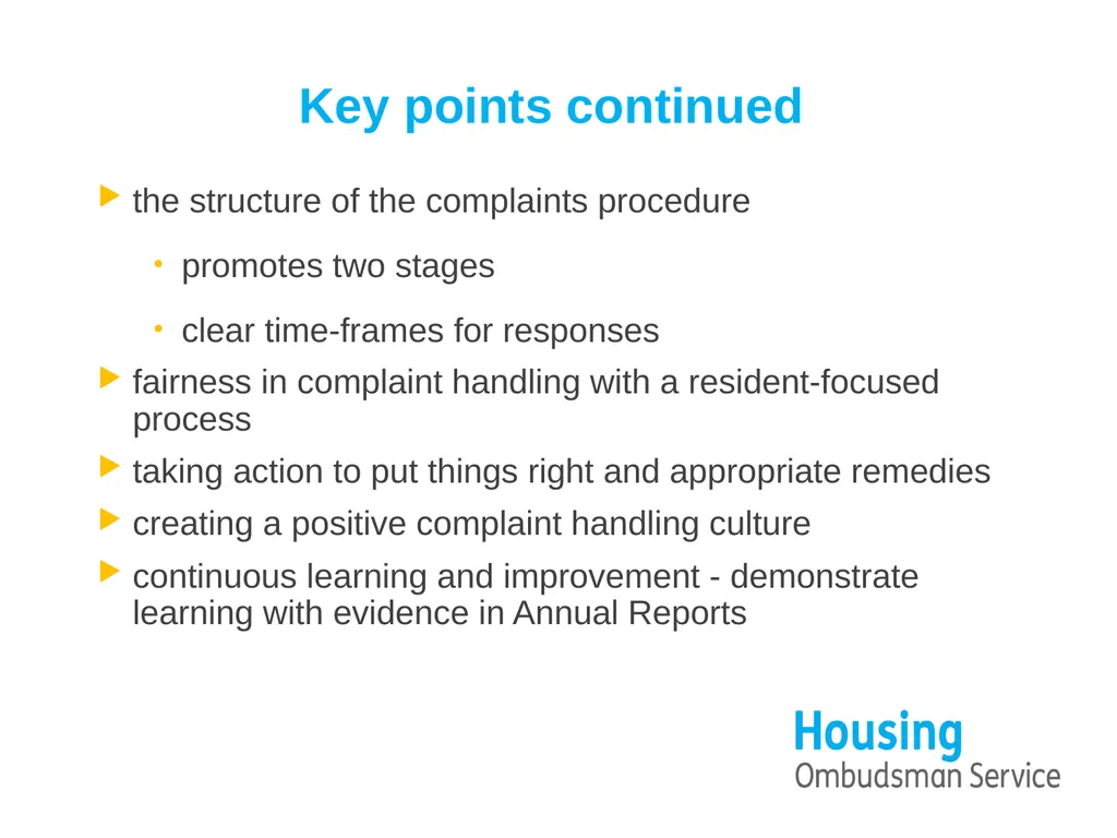 A new Complaint Handling Code for the sector - slide 7 of 14