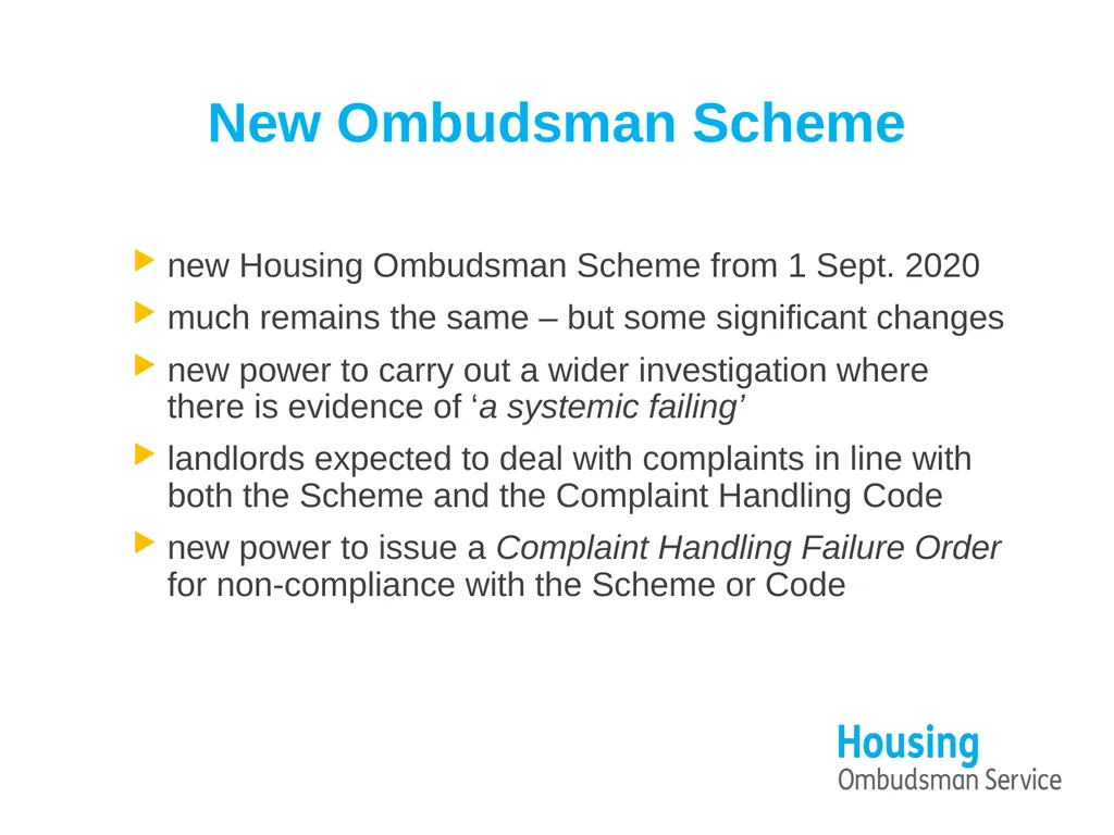 A new Complaint Handling Code for the sector - slide 8 of 14