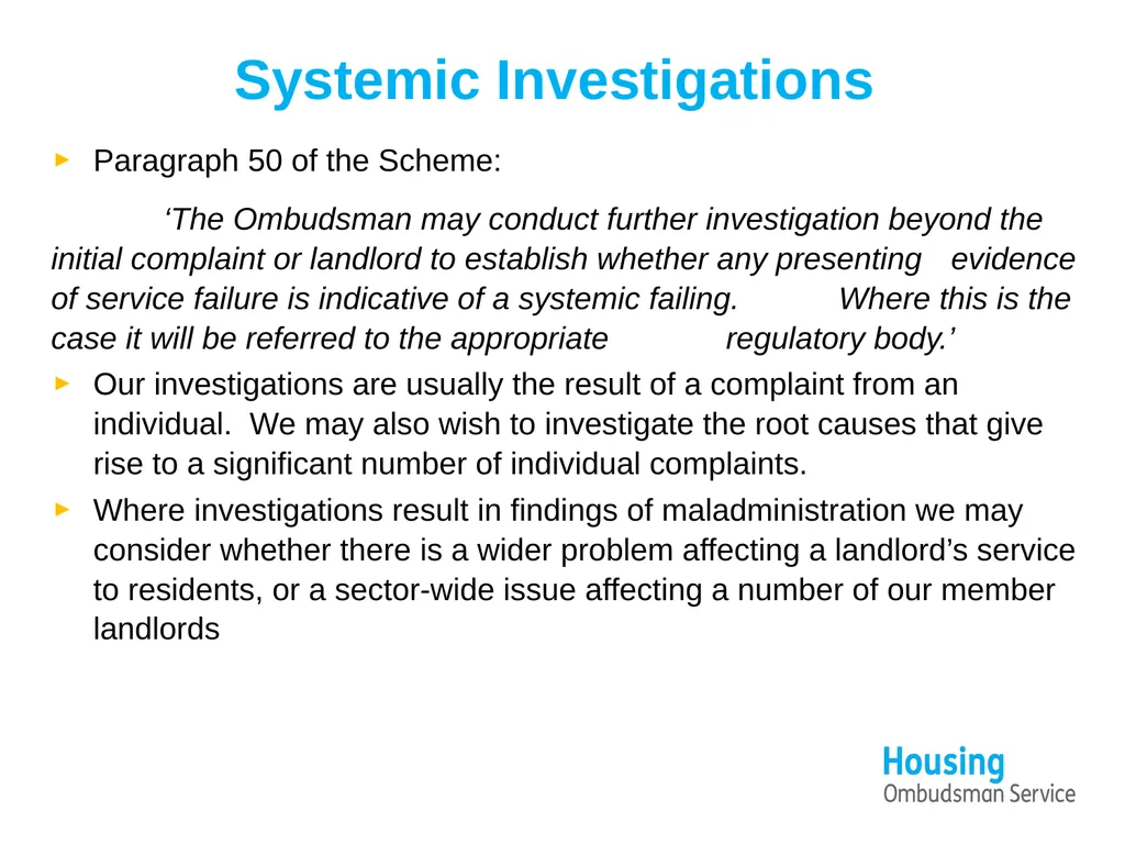A new Complaint Handling Code for the sector - slide 10 of 14
