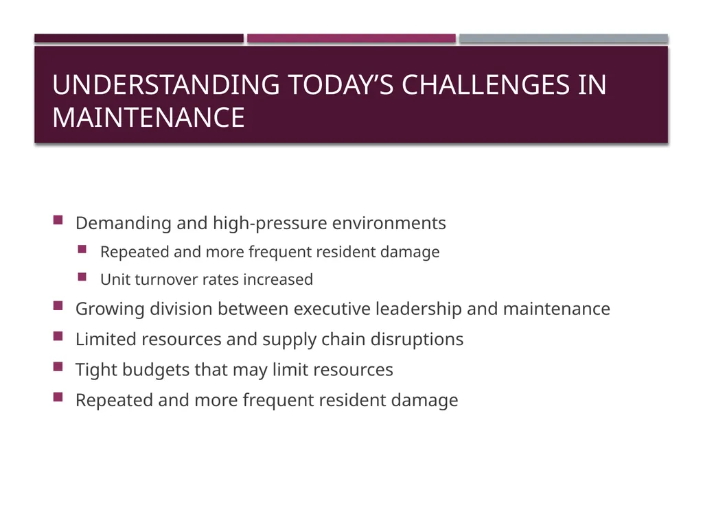 Maintenance & Management Roundtable PAHRA Spring - slide 4 of 12