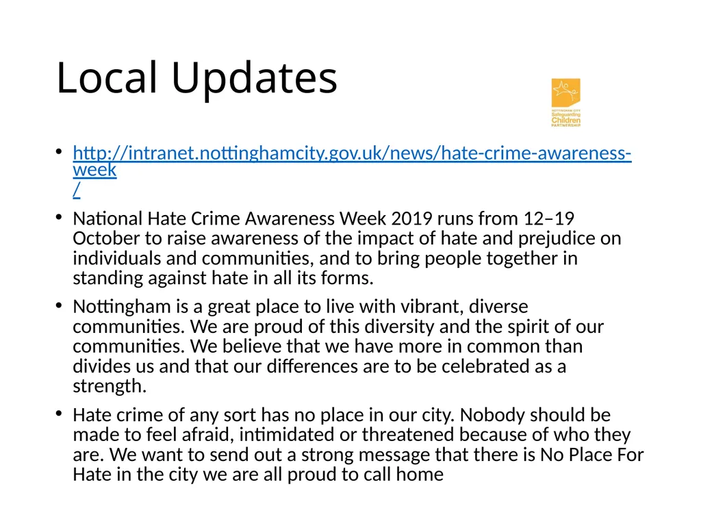 National and Local Update John Matravers Local - slide 5 of 17