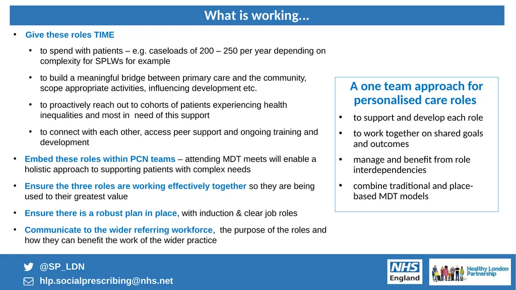 1 PERSONALISED CARE FOR LONDON Embedding the 3 - slide 17 of 23