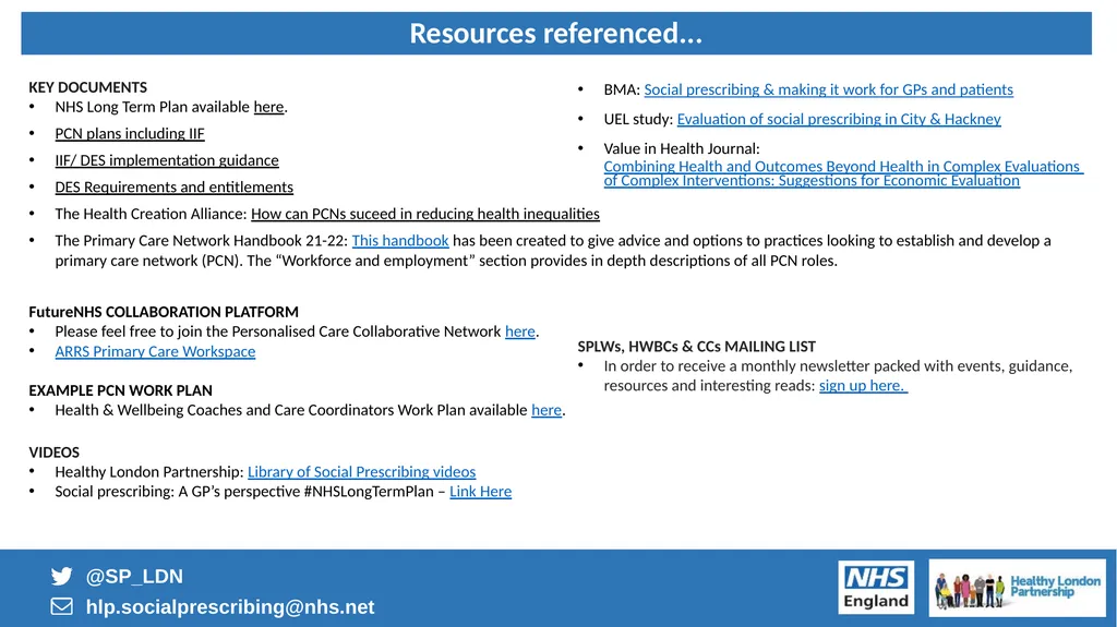 1 PERSONALISED CARE FOR LONDON Embedding the 3 - slide 21 of 23