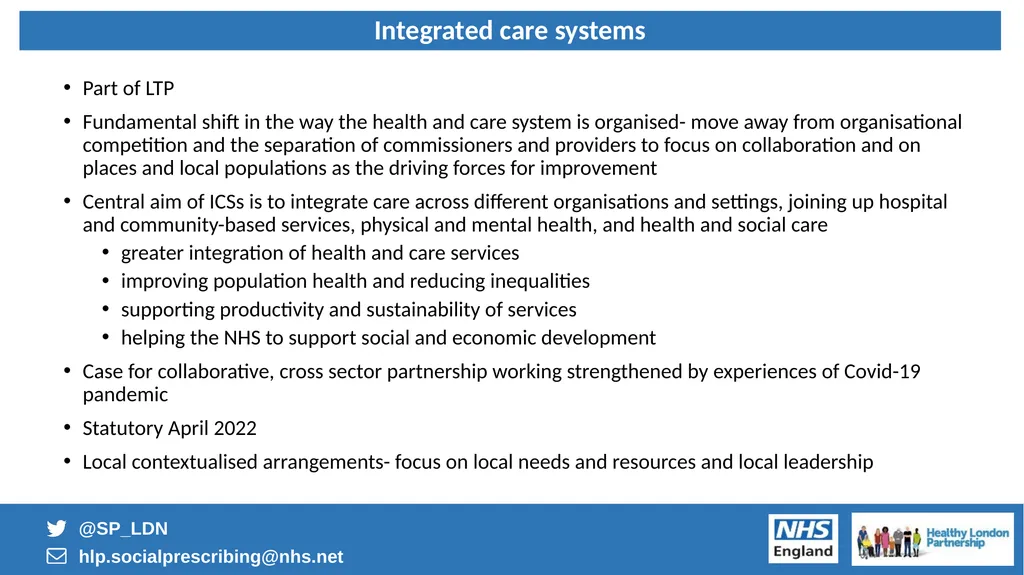 1 PERSONALISED CARE FOR LONDON Embedding the 3 - slide 9 of 23