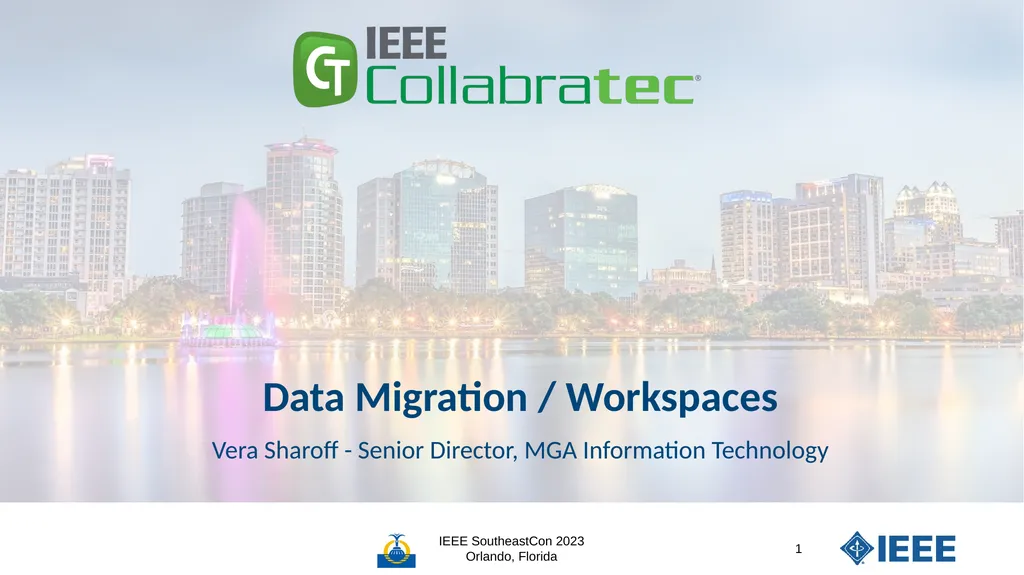 IEEE SoutheastCon 2023 Orlando, Florida 1 Data - slide 1 of 10