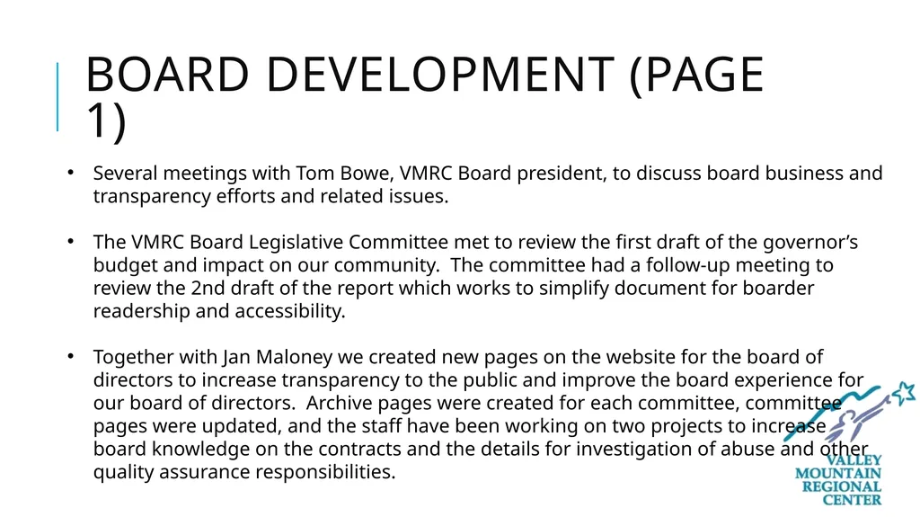 Executive Directors Report Tony Anderson Executive - slide 14 of 27