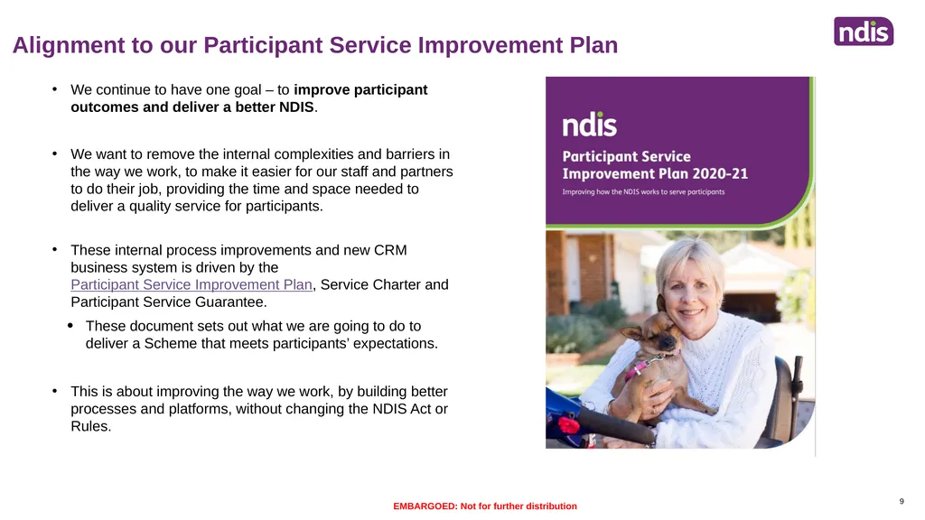 Redesigning our systems to improve the participant - slide 9 of 11