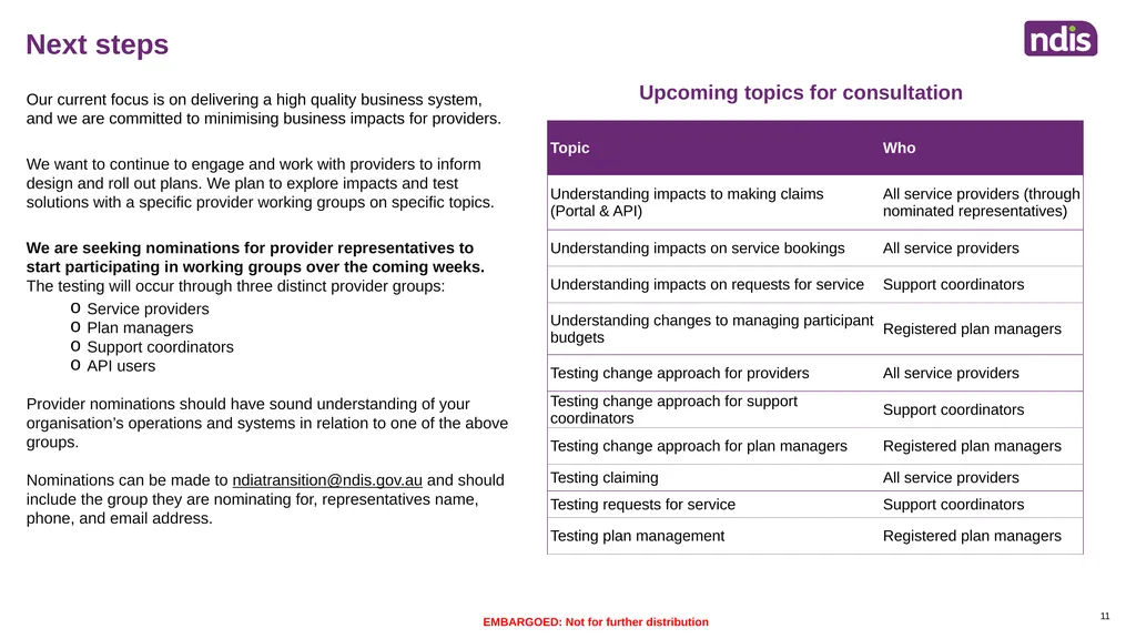Redesigning our systems to improve the participant - slide 11 of 11