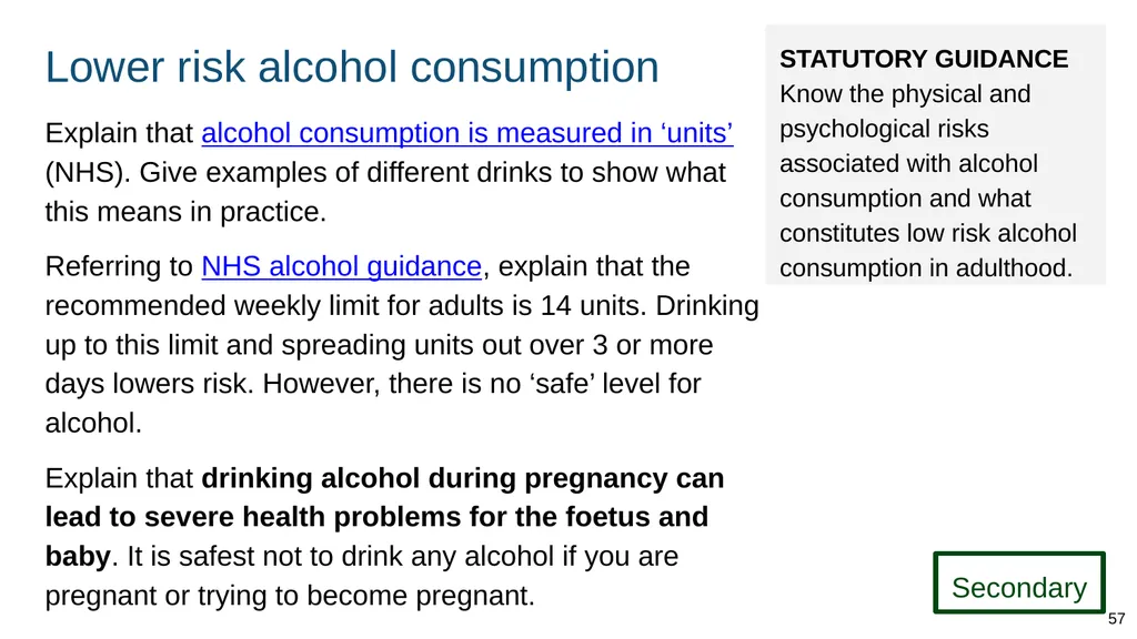 Teaching about drugs, alcohol and tobacco Part of: - slide 57 of 90