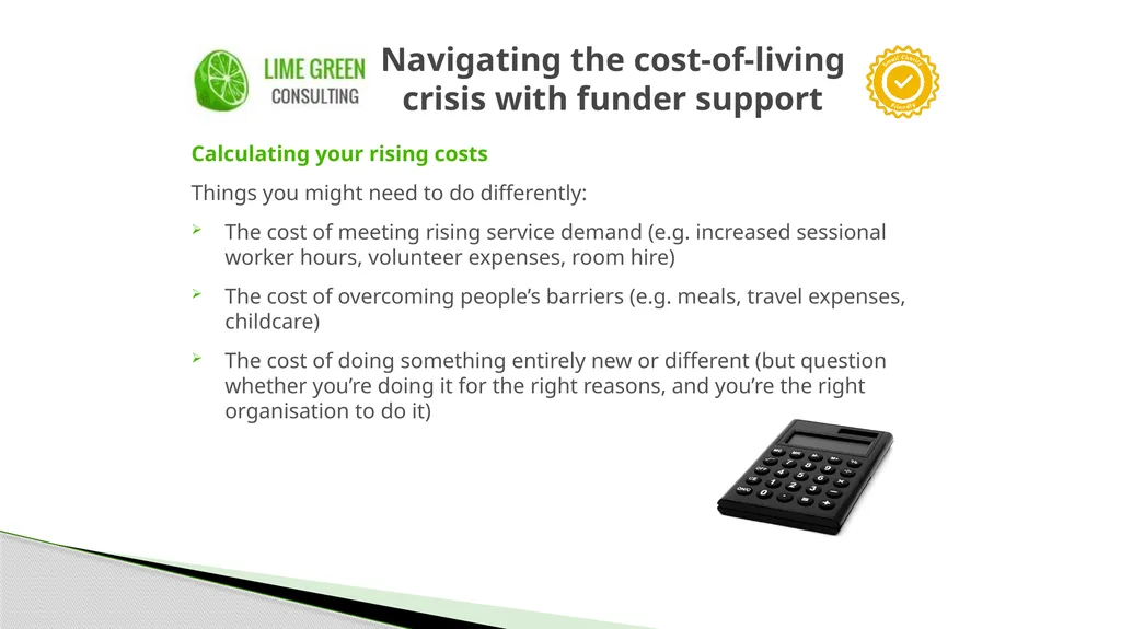 Small Charity Friendly Conference: Navigating the - slide 7 of 14
