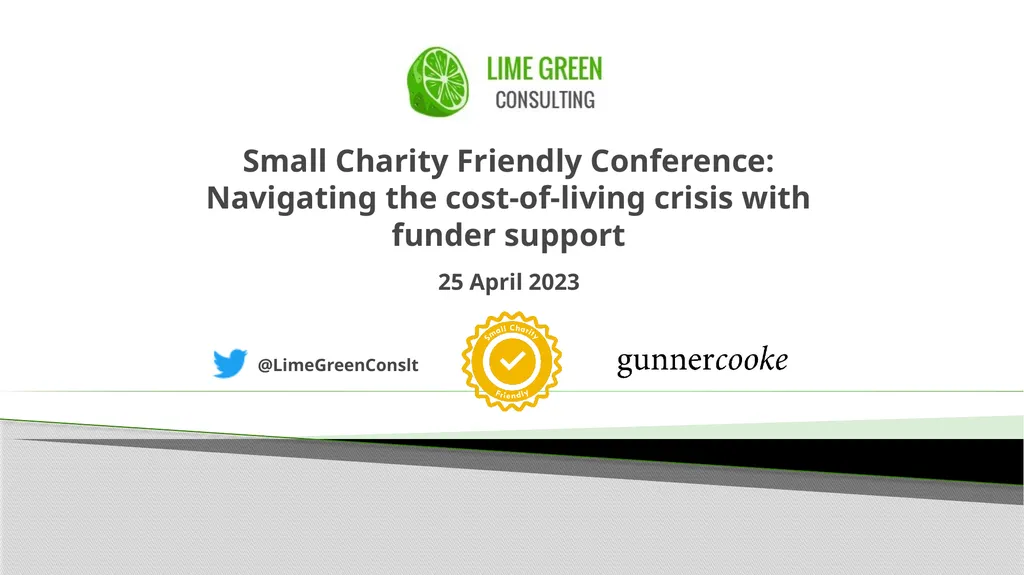 Small Charity Friendly Conference: Navigating the - slide 1 of 14