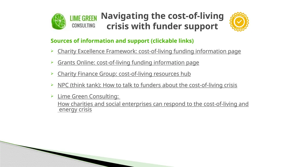 Small Charity Friendly Conference: Navigating the - slide 12 of 14