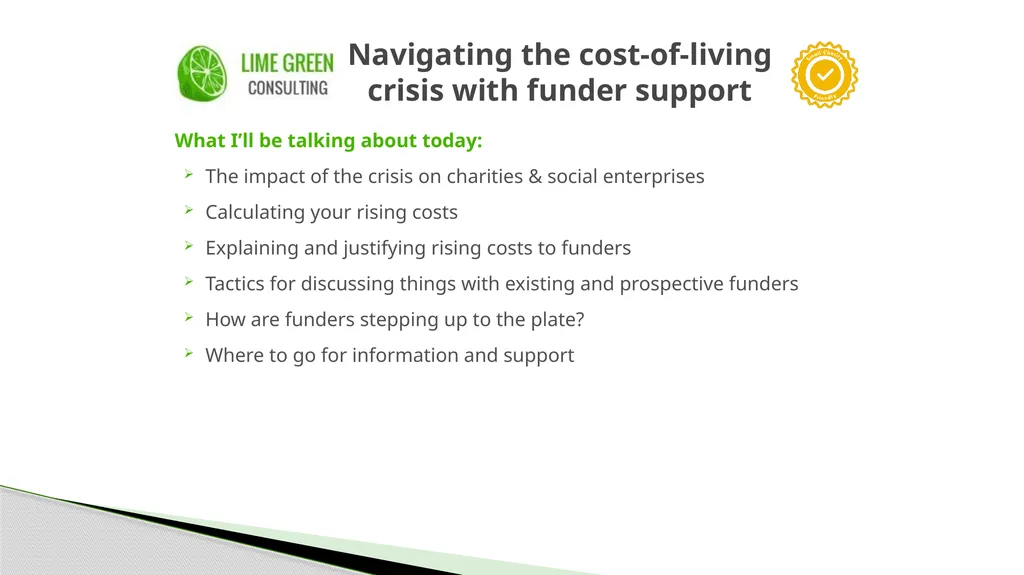 Small Charity Friendly Conference: Navigating the - slide 3 of 14