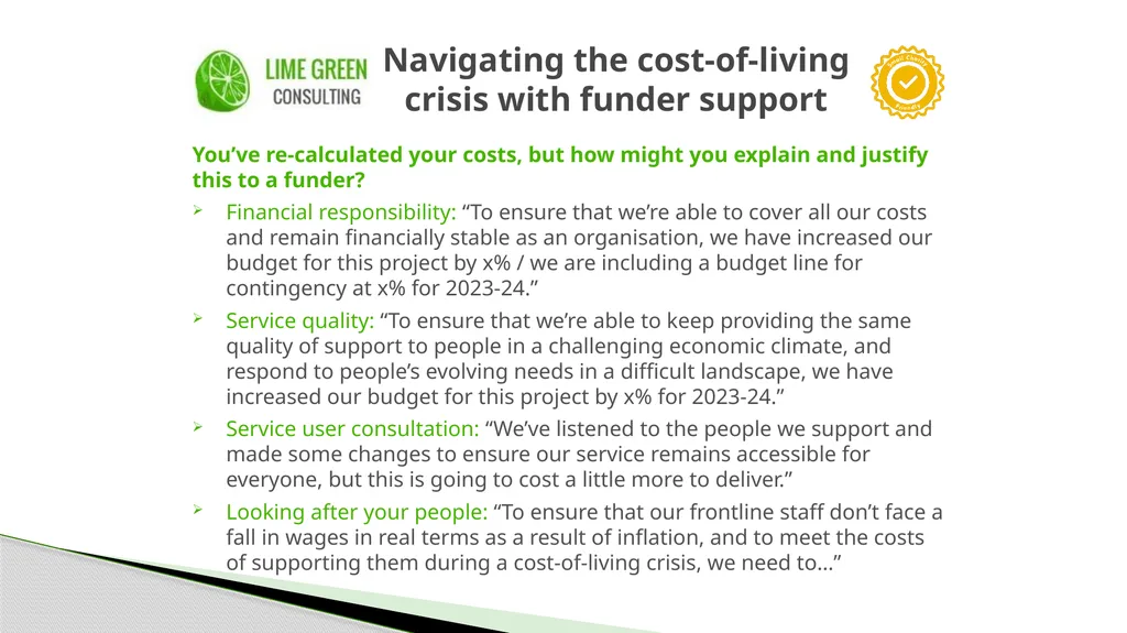 Small Charity Friendly Conference: Navigating the - slide 8 of 14
