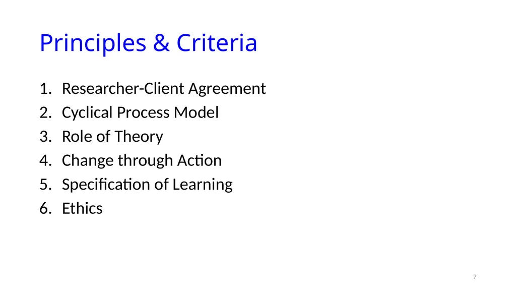Canonical Action Research: Method, Principles and - slide 7 of 59