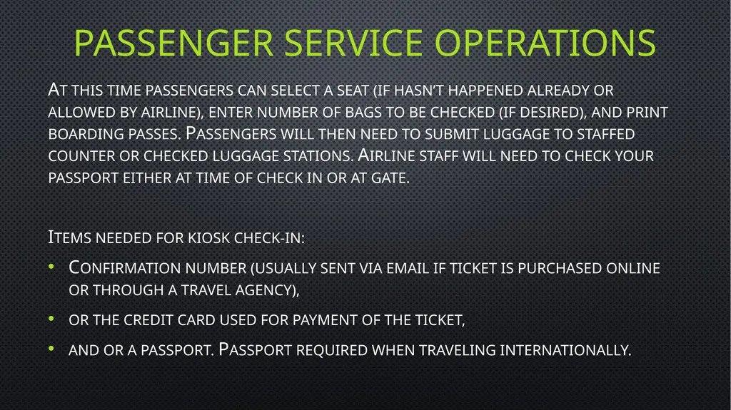 Unit 6 managing aviation services Learning outcome - slide 11 of 50
