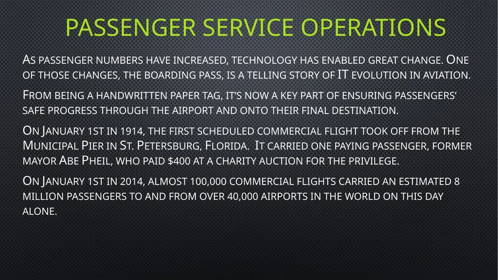 Unit 6 managing aviation services Learning outcome - slide 5 of 50