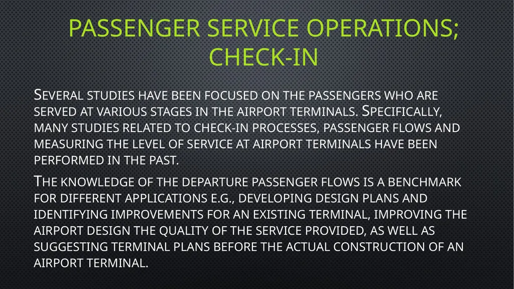 Unit 6 managing aviation services Learning outcome - slide 15 of 50