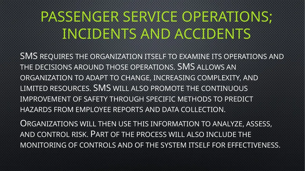 Unit 6 managing aviation services Learning outcome - slide 20 of 50