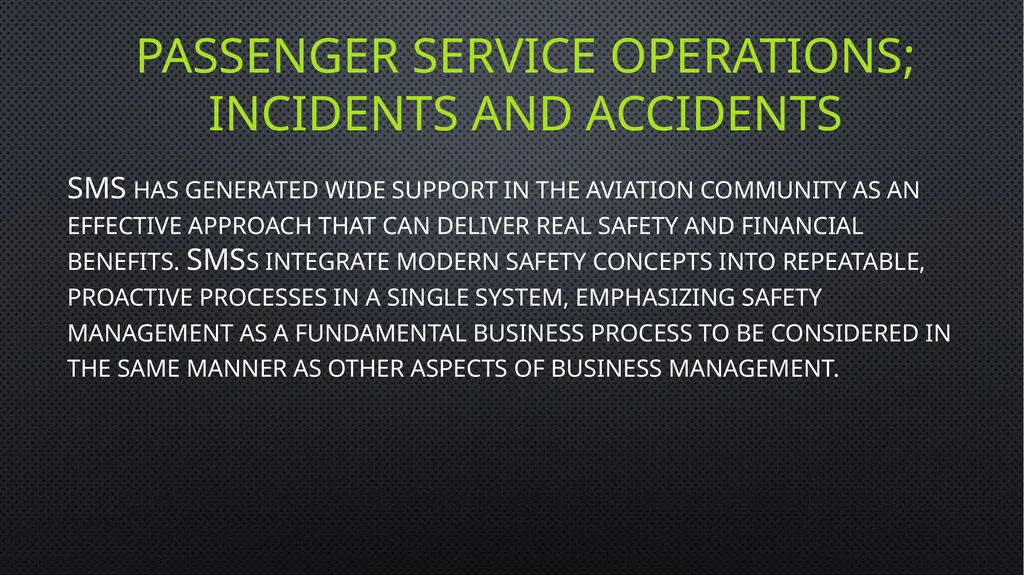 Unit 6 managing aviation services Learning outcome - slide 23 of 50