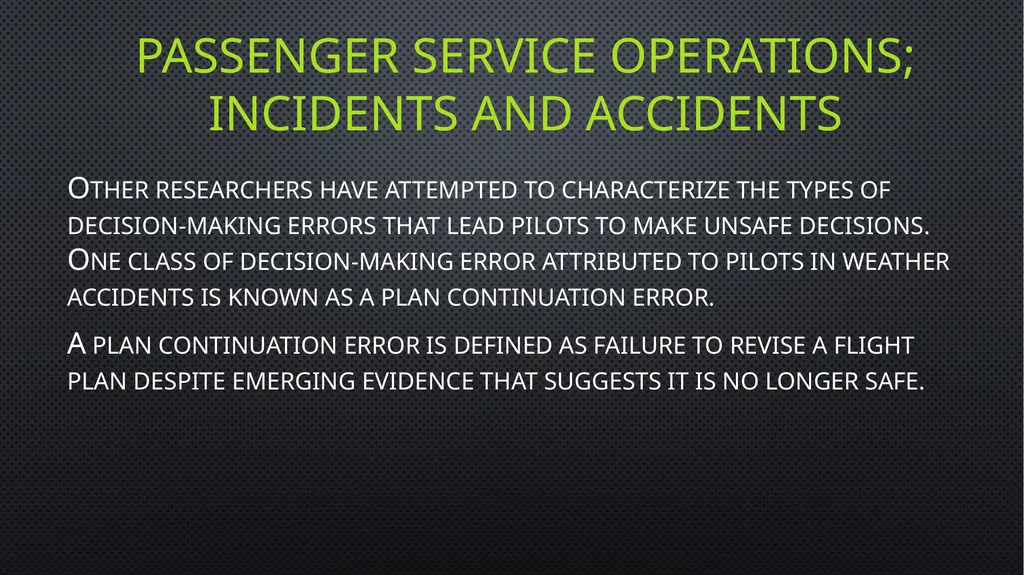 Unit 6 managing aviation services Learning outcome - slide 28 of 50