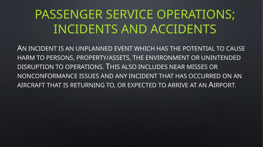 Unit 6 managing aviation services Learning outcome - slide 30 of 50