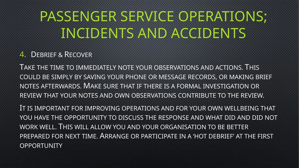 Unit 6 managing aviation services Learning outcome - slide 42 of 50