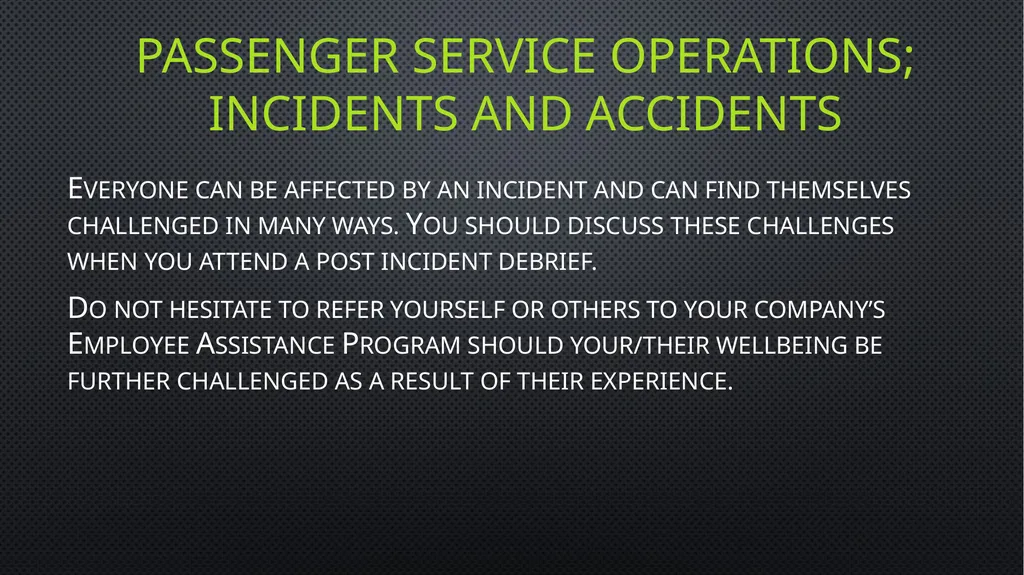 Unit 6 managing aviation services Learning outcome - slide 43 of 50