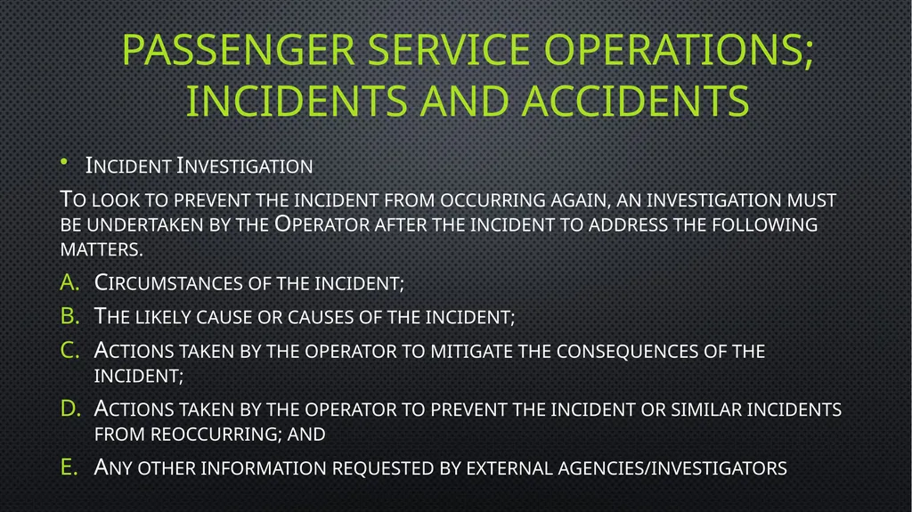 Unit 6 managing aviation services Learning outcome - slide 44 of 50
