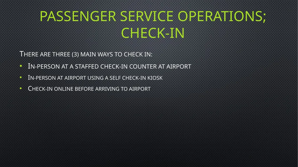 Unit 6 managing aviation services Learning outcome - slide 9 of 50