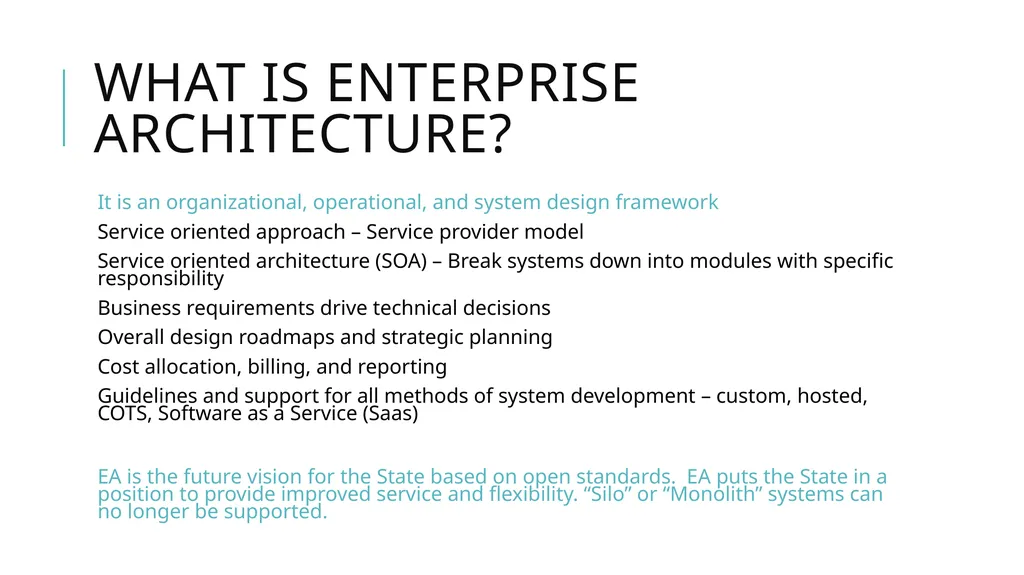Enterprise Architecture Office of Technology - slide 6 of 36