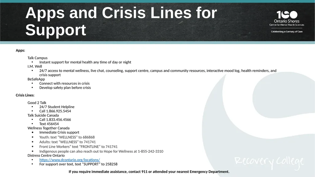 Week [#] Course Title Ontario Shores acknowledges - slide 6 of 16