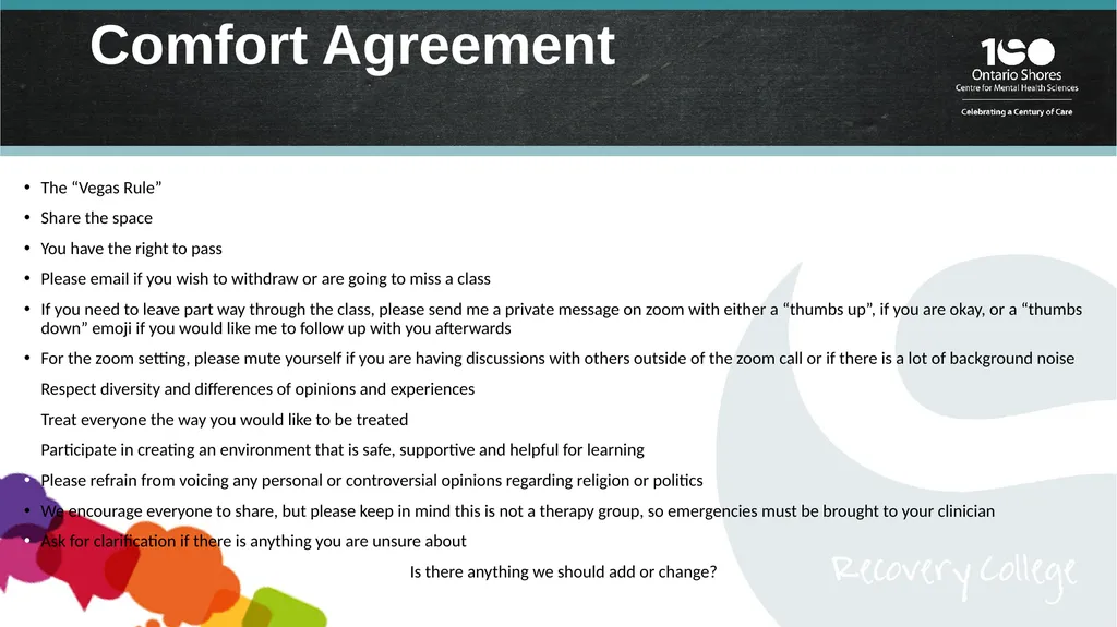 Week [#] Course Title Ontario Shores acknowledges - slide 4 of 16