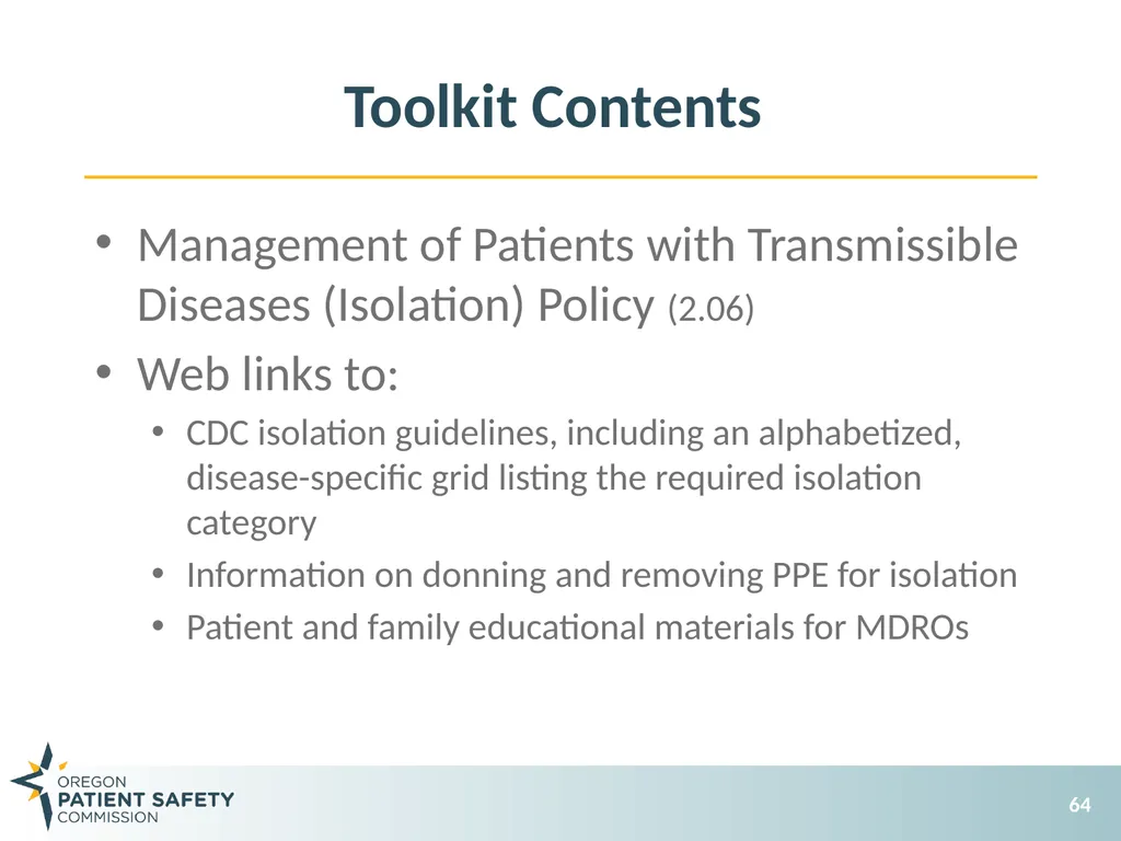 General Infection Prevention Practices Debbie - slide 64 of 72