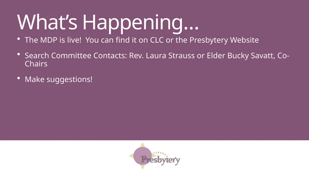 General Minister’s Report Upcoming Events General - slide 7 of 51