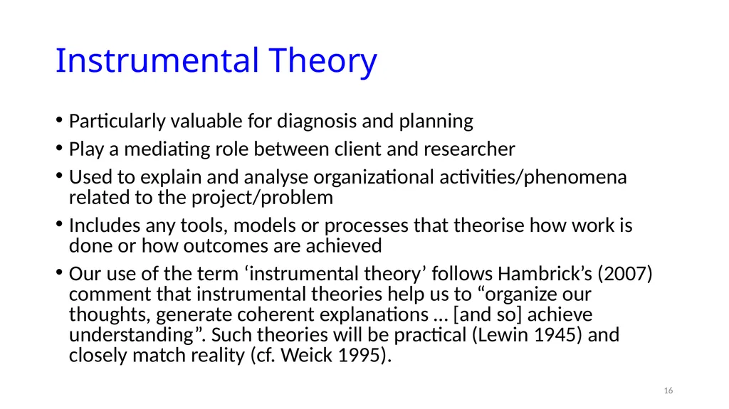 IS8014 Theory & Qualitative IS Research VIII: - slide 16 of 70
