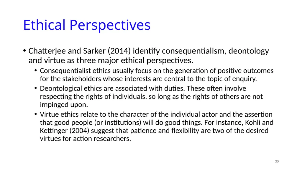 IS8014 Theory & Qualitative IS Research VIII: - slide 30 of 70