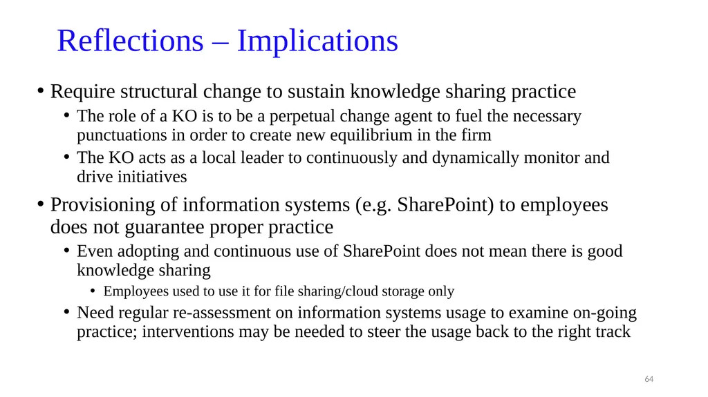IS8014 Theory & Qualitative IS Research VIII: - slide 64 of 70