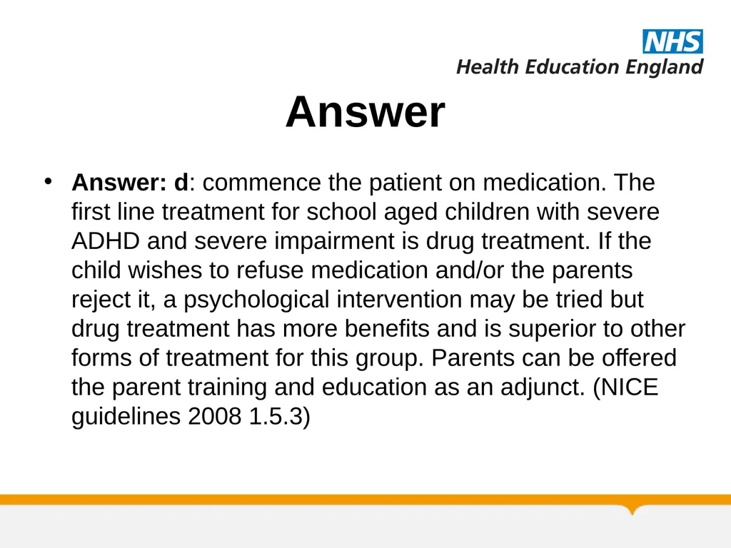 MRCPsych Child and Adolescent Psychiatry Module - slide 56 of 67