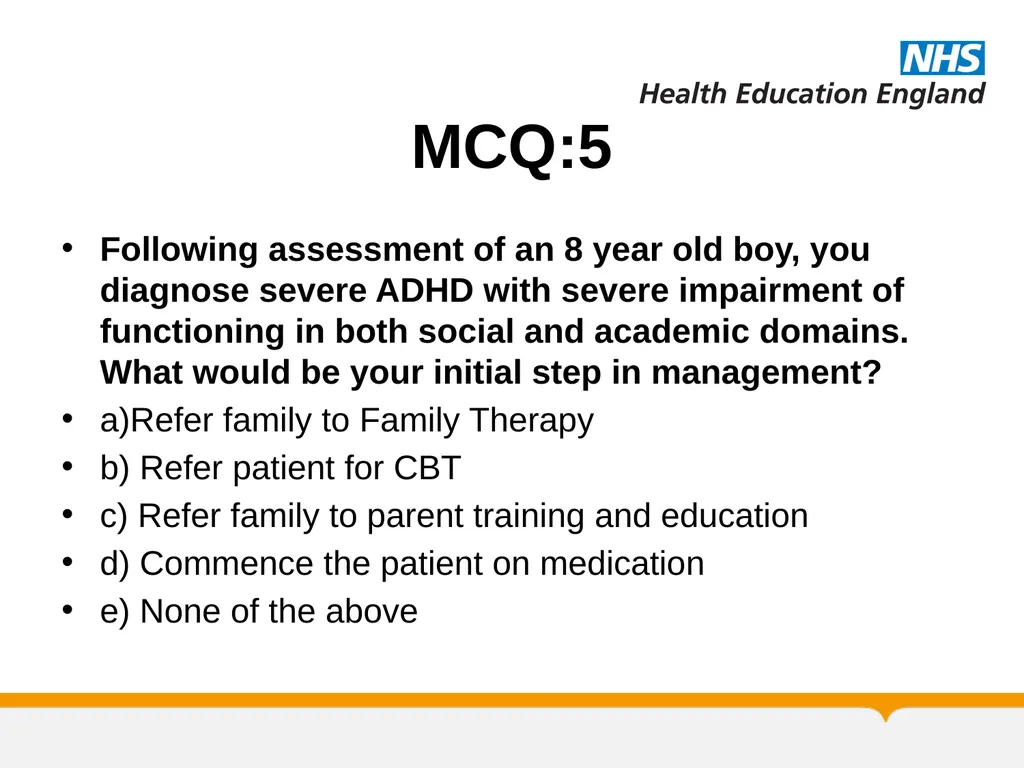 MRCPsych Child and Adolescent Psychiatry Module - slide 55 of 67