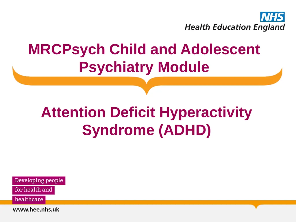 MRCPsych Child and Adolescent Psychiatry Module - slide 1 of 67