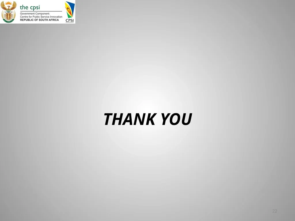 Presentation to Portfolio Committee January 2018 - slide 22 of 22