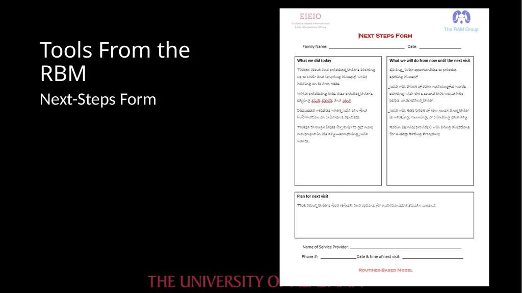 Routines-Based Intervention for Early Childhood - slide 24 of 34