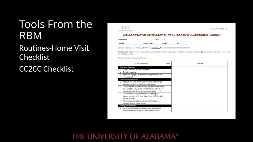 Routines-Based Intervention for Early Childhood - slide 26 of 34